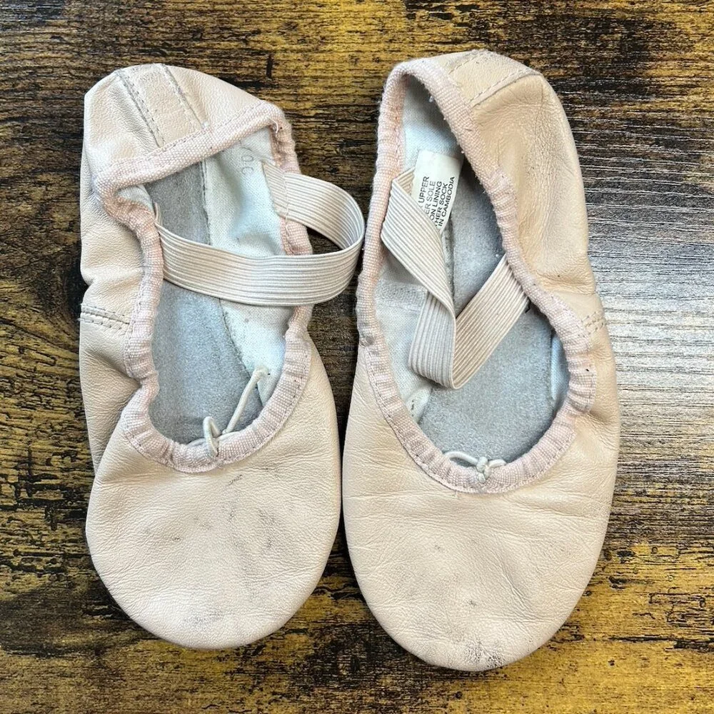 Bloch Girls Ballet Shoes Pink Leather Size 10C Child Dance Slippers